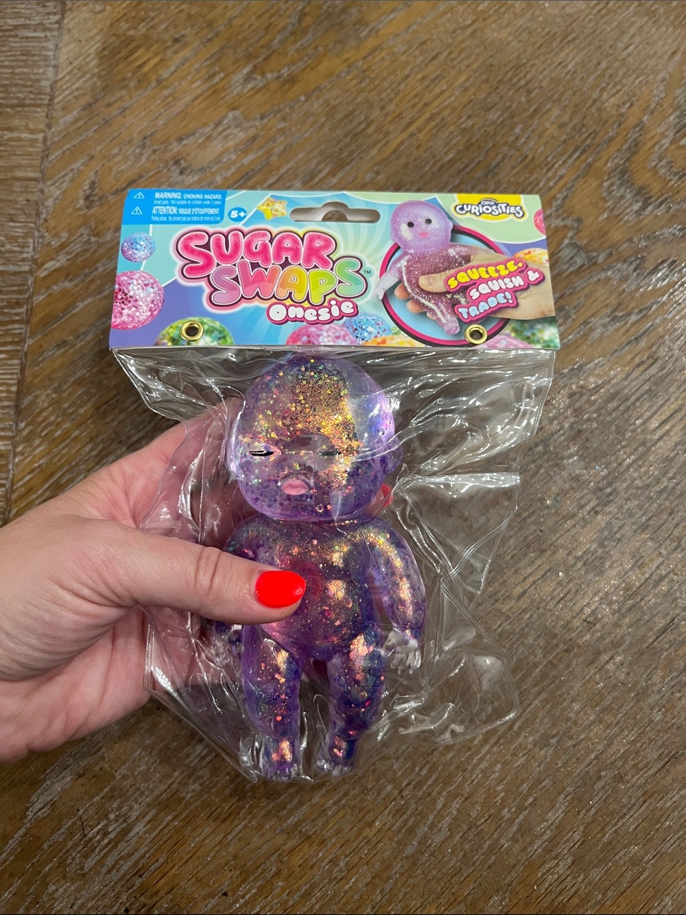Sugar Swaps Onesie Purple Glitter Squishy Toy by CuriousToys